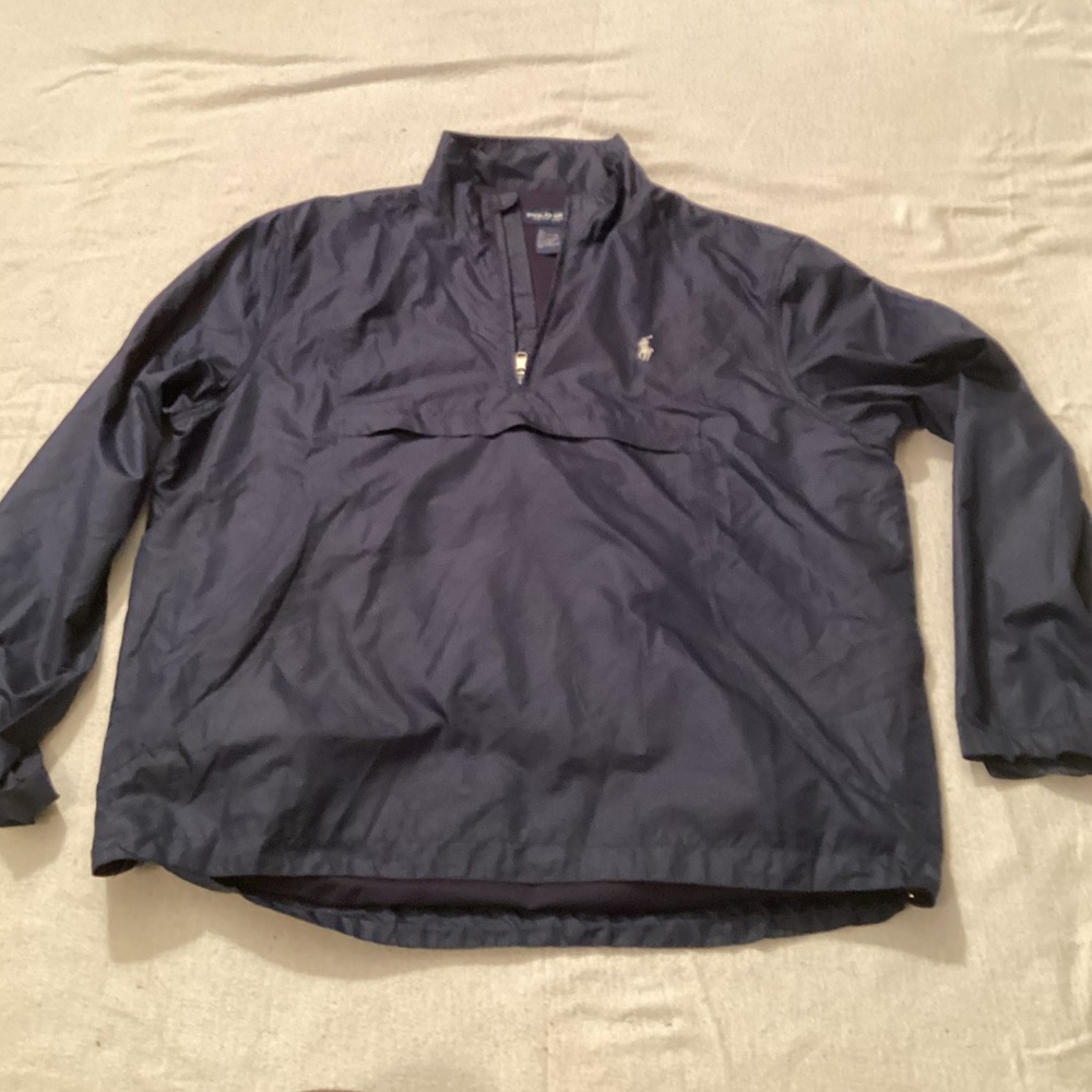 Polo Golf Ralph Lauren Dark Blue Windbreaker Men's Size Large Packable in Pocket